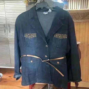 Diane Gilman, gorgeous 3X denim jacket.